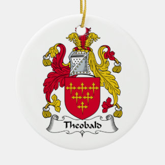 Theobald Family Crest Ceramic Tree Decoration