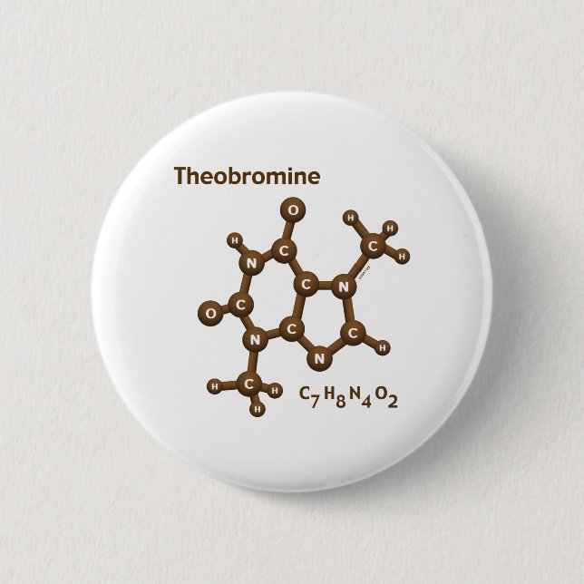 Theobromine 6 Cm Round Badge (Front)