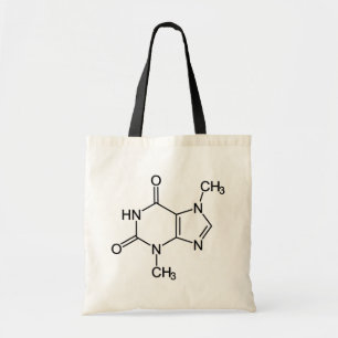 Theobromine Chocolate Molecule Chemical Diagram Tote Bag