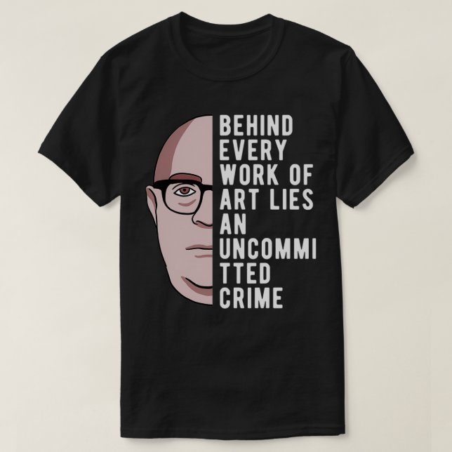 Theodor Adorno Quote On Art Philosophy T-Shirt (Design Front)