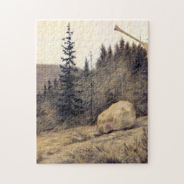 Theodor Kittelsen - Op Under Fjeldet Toner En Lur Jigsaw Puzzle (Vertical)