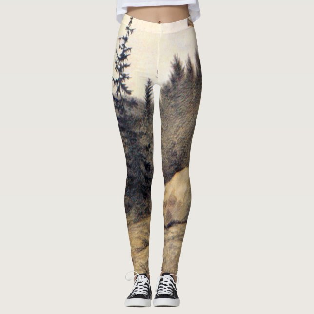 Theodor Kittelsen - Op Under Fjeldet Toner En Lur Leggings (Front)