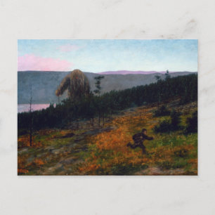 Theodor Kittelsen The Ash Lad and the Troll Postcard