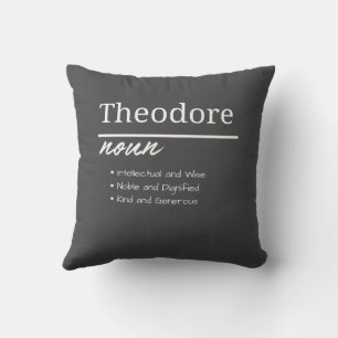Theodore, Boy Personalised Name Definition Cushion