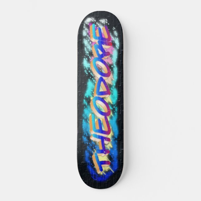 THEODORE Customised Graffiti Skateboard (Front)