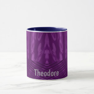 THEODORE ~ GLOSSY 3D Glossy Purple Blue ~ Mug