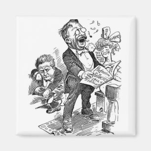 Theodore Roosevelt 1912 Political Cartoon Magnet
