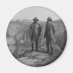 Theodore Roosevelt and John Muir on Glacier Point Magnet