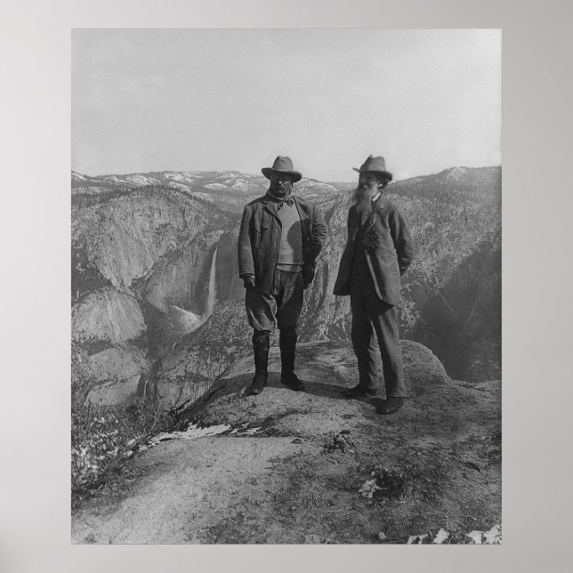 Theodore Roosevelt and John Muir on Glacier Point Poster (Front)