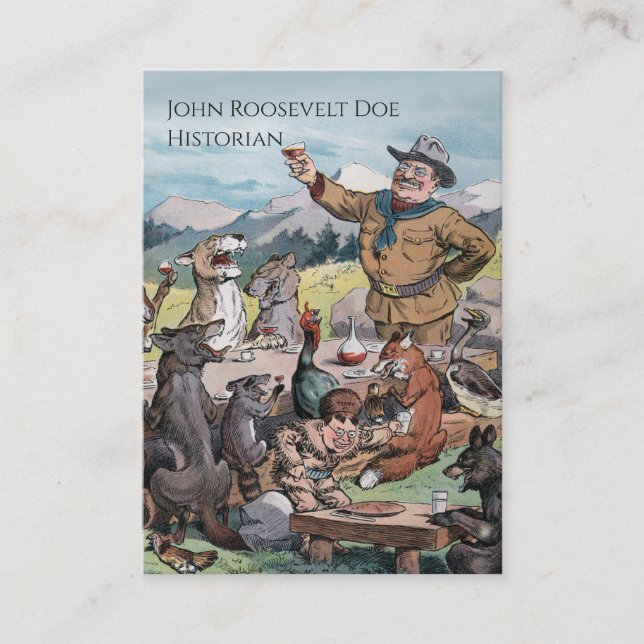 Theodore Roosevelt - History/Government Professor Business Card (Front)