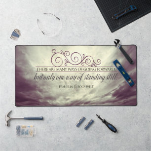Theodore Roosevelt Inspirational Quote "Standing" Desk Mat