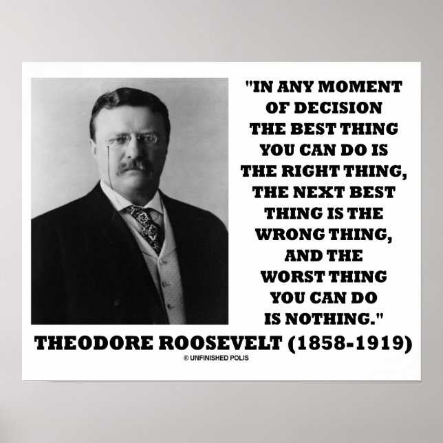 Theodore Roosevelt Moment Of Decision Best Thing Poster (Front)