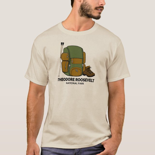 Theodore Roosevelt National Park Backpack T-Shirt (Front)