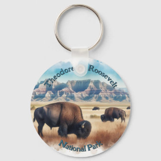 Theodore Roosevelt National Park Bison Souvenir Key Ring