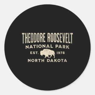 Theodore Roosevelt National Park Classic Round Sticker
