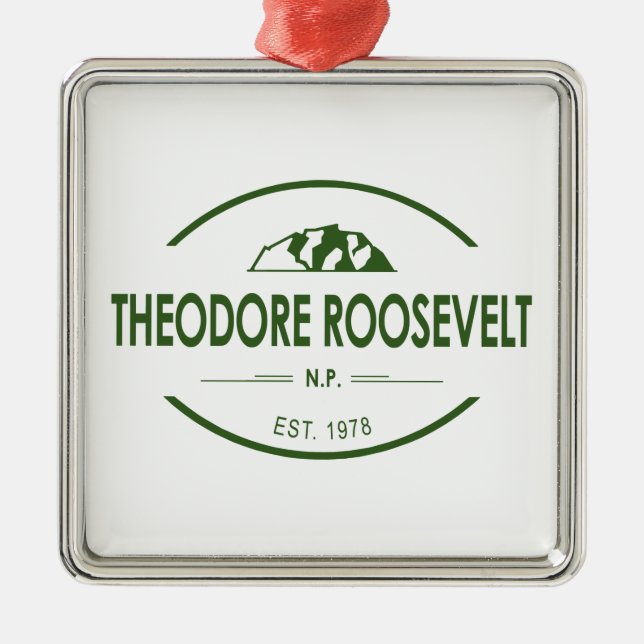 Theodore Roosevelt National Park Metal Tree Decoration (Front)