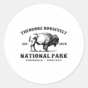 Theodore Roosevelt National Park North Dakota Biso Classic Round Sticker