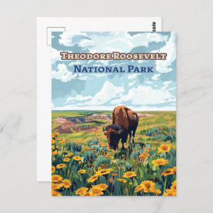 Theodore Roosevelt National Park North Dakota Postcard