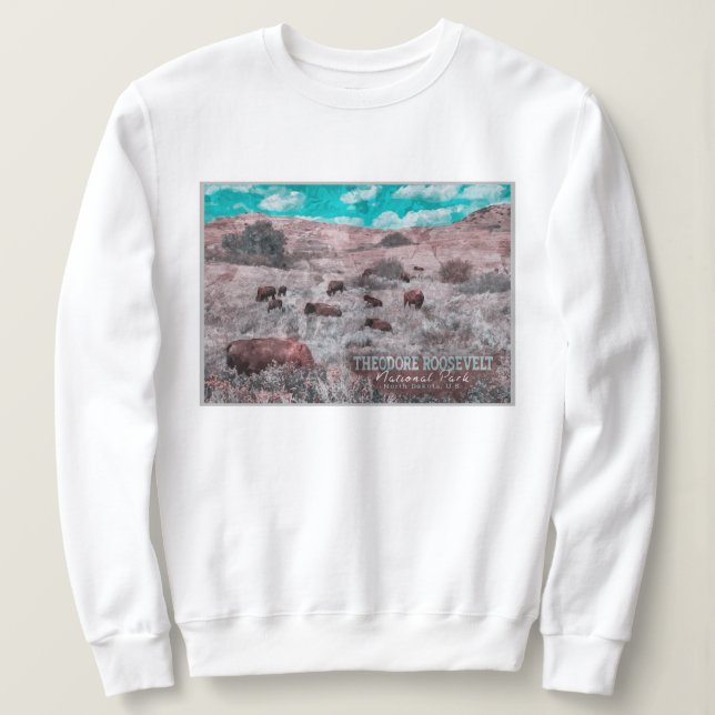 THEODORE ROOSEVELT NATIONAL PARK - NORTH DAKOTA SWEATSHIRT (Design Front)
