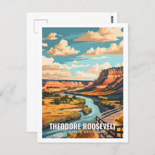 Theodore Roosevelt National Park North Dakota USA Postcard