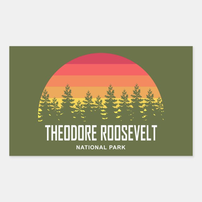 Theodore Roosevelt National Park Rectangular Sticker (Front)