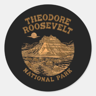 Theodore Roosevelt National Park Travelling Nature Classic Round Sticker