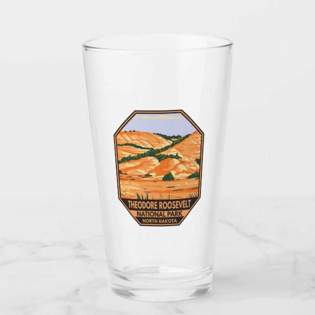 Theodore Roosevelt National Park Vintage Glass (Front)