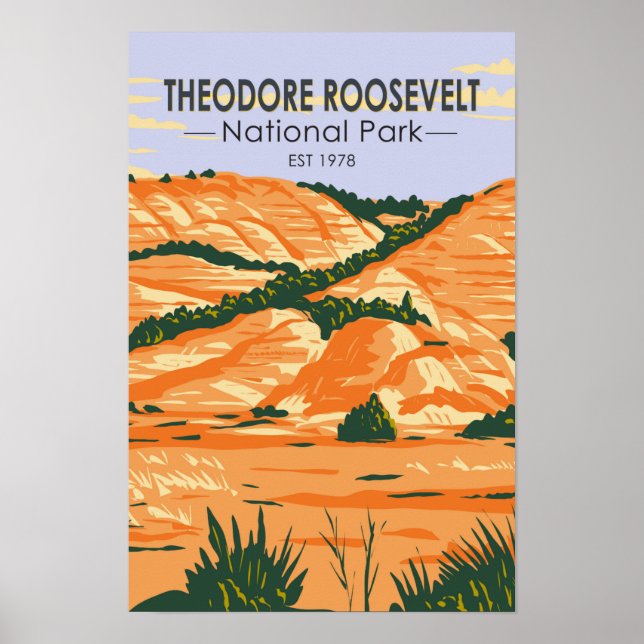 Theodore Roosevelt National Park Vintage  Poster (Front)