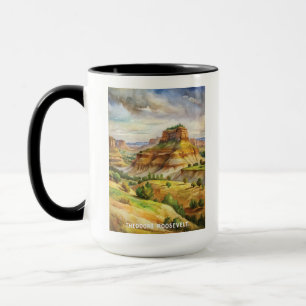 Theodore Roosevelt National Park Watercolor  Mug