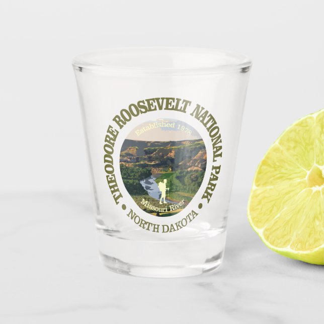 Theodore Roosevelt NP2 Shot Glass (Front)