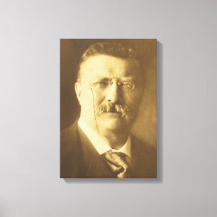 THEODORE ROOSEVELT Portrait by Edward S. Curtis Canvas Print