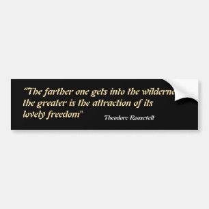 Theodore Roosevelt Quotation Bumper Sticker