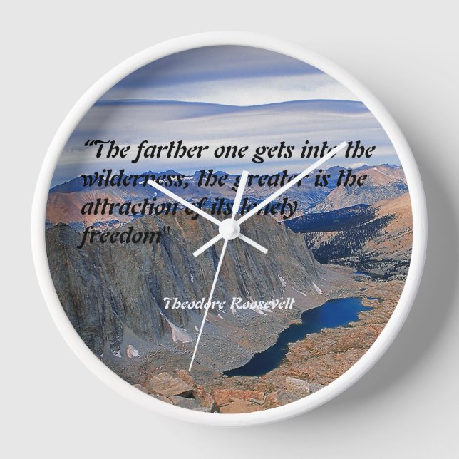 Theodore Roosevelt Quotation Clock (Front)