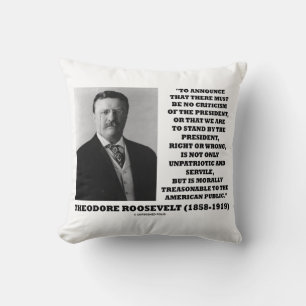Theodore Roosevelt Treasonable American Public Cushion