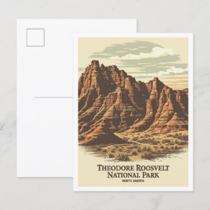Theodore Roosvelt National Park North Dakota Postcard