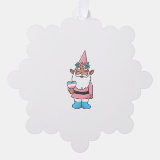 Theodore the Transgender Gnome   Tree Decoration Card