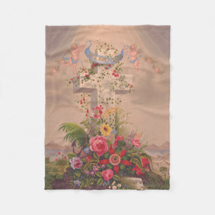 Theological virtues Faith, Hope and Charity Fleece Blanket