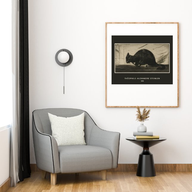 Théophile Steinlen, Black Cat Arching Its Back Poster (Creator Uploaded)