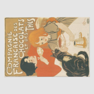 Théophile Steinlen Compagnie Française Chocolate Tissue Paper