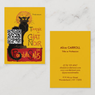 Theophile Steinlen - Le Chat Noir - QR Code Business Card