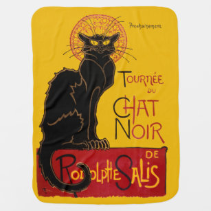 Theophile Steinlen - Le Chat Noir Vintage Baby Blanket