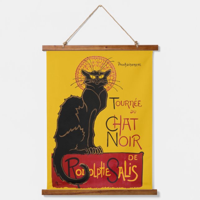 Theophile Steinlen - Le Chat Noir Vintage Hanging Tapestry (Front)