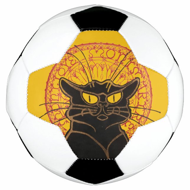 Theophile Steinlen - Le Chat Noir Vintage Soccer Ball (Front)