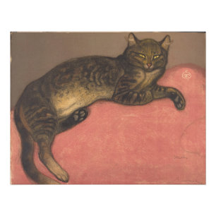 Théophile Steinlen Winter: Cat on a Cushion Photo Print