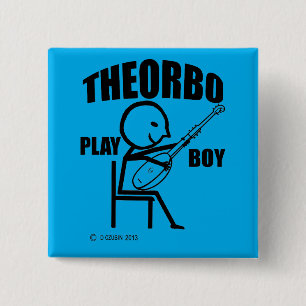 Theorbo Play Boy 15 Cm Square Badge