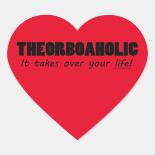 Theorboaholic Life Heart Sticker