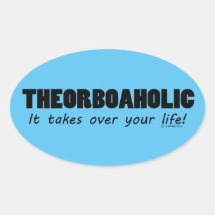 Theorboaholic Life Oval Sticker