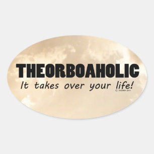 Theorboaholic Life Oval Sticker