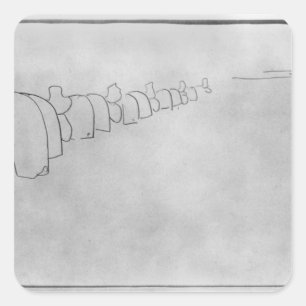 Theory of Elephants, 1896 Square Sticker