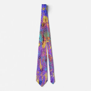 Theory of the universe tie- neon rainbow tie dye!